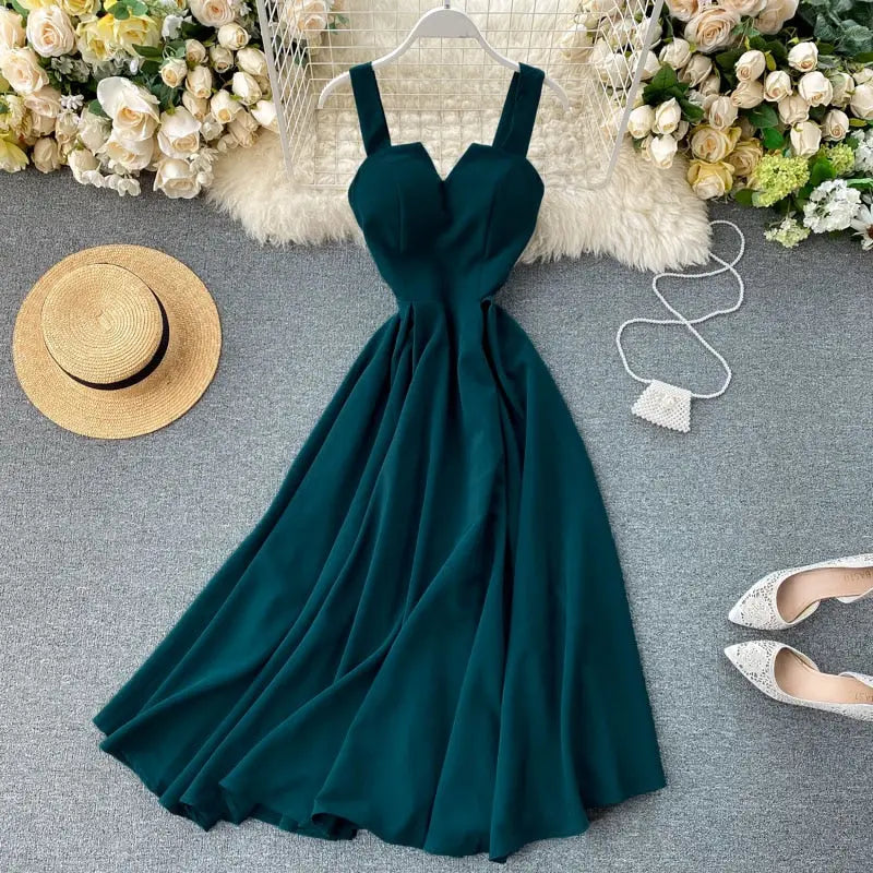 Women V Neck Long Party Dresses - Everyday Curves