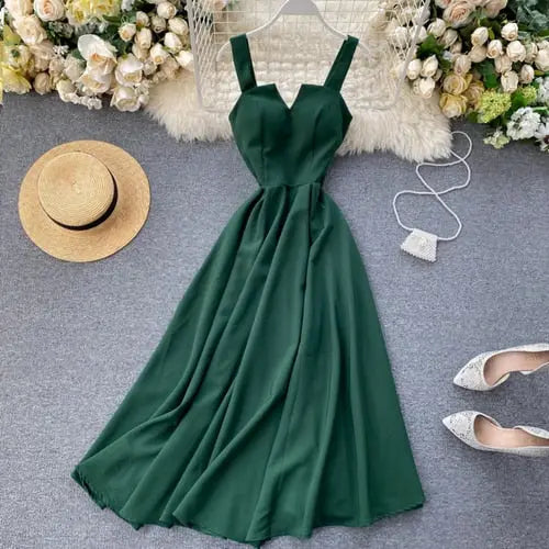 Women V Neck Long Party Dresses - Everyday Curves