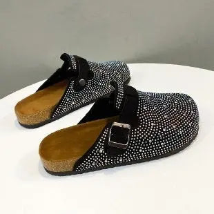 Flat-soled rhinestone cork Birkenstock fishing Birkenstock shoes for women thick-soled fashion outer wear Birkenstock shoes - Everyday Curves