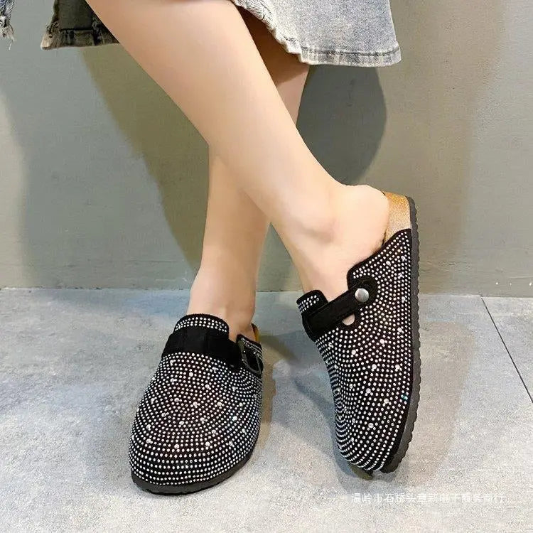 Flat-soled rhinestone cork Birkenstock fishing Birkenstock shoes for women thick-soled fashion outer wear Birkenstock shoes - Everyday Curves