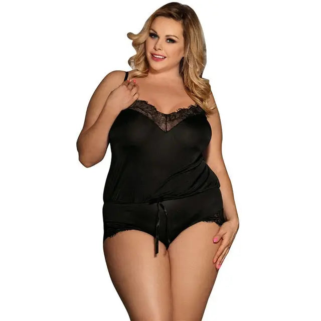 plus size sexy nightwear romper
