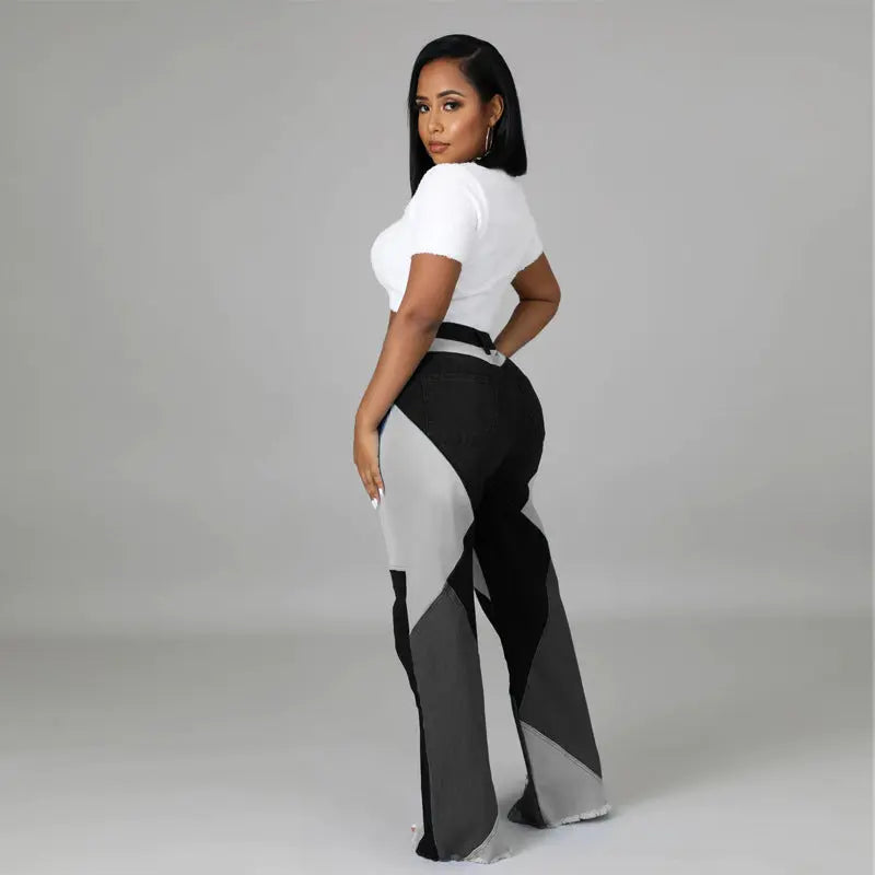 Autumn new European and American stretch plus size women&