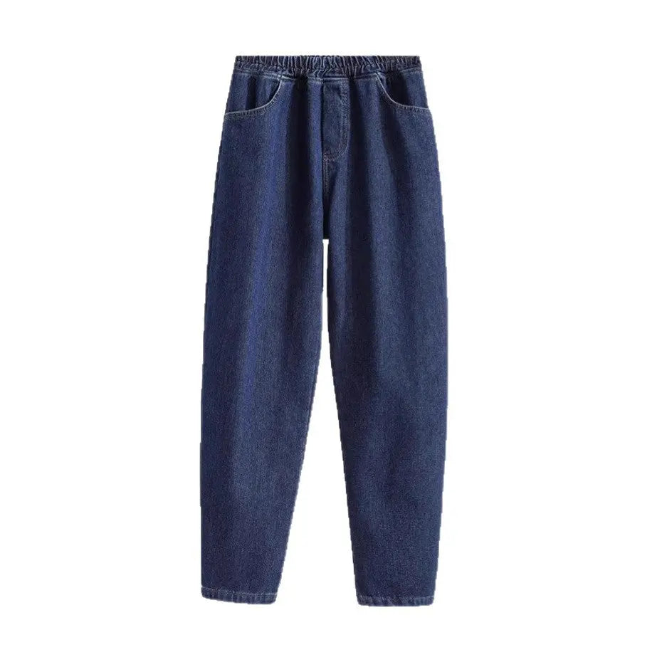 Style Denim Pants for Women Loose Harem Trousers Straight Leg Jeans for Ladies Plus Size Dad Pants - Everyday Curves