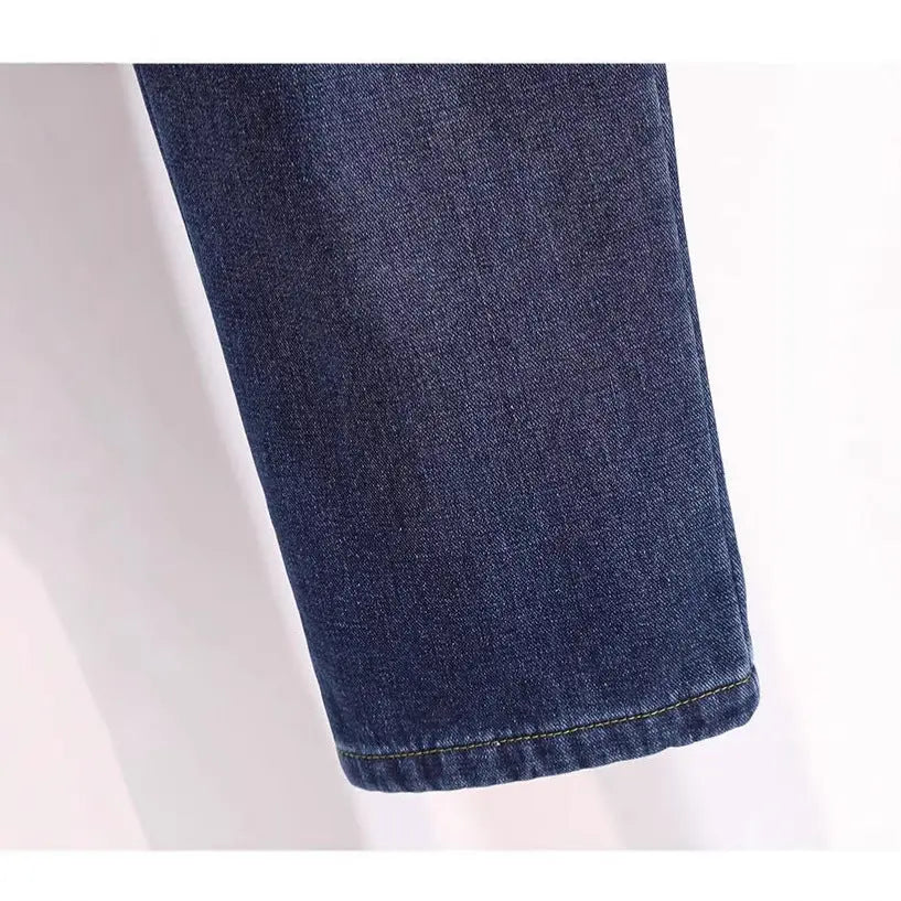 Style Denim Pants for Women Loose Harem Trousers Straight Leg Jeans for Ladies Plus Size Dad Pants - Everyday Curves