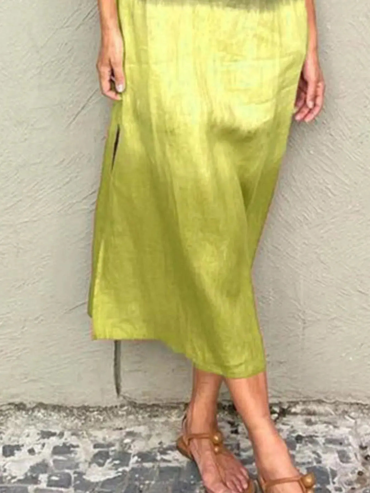 Full Size Sleeveless Gradient Tank Midi Dress Plus Size 9