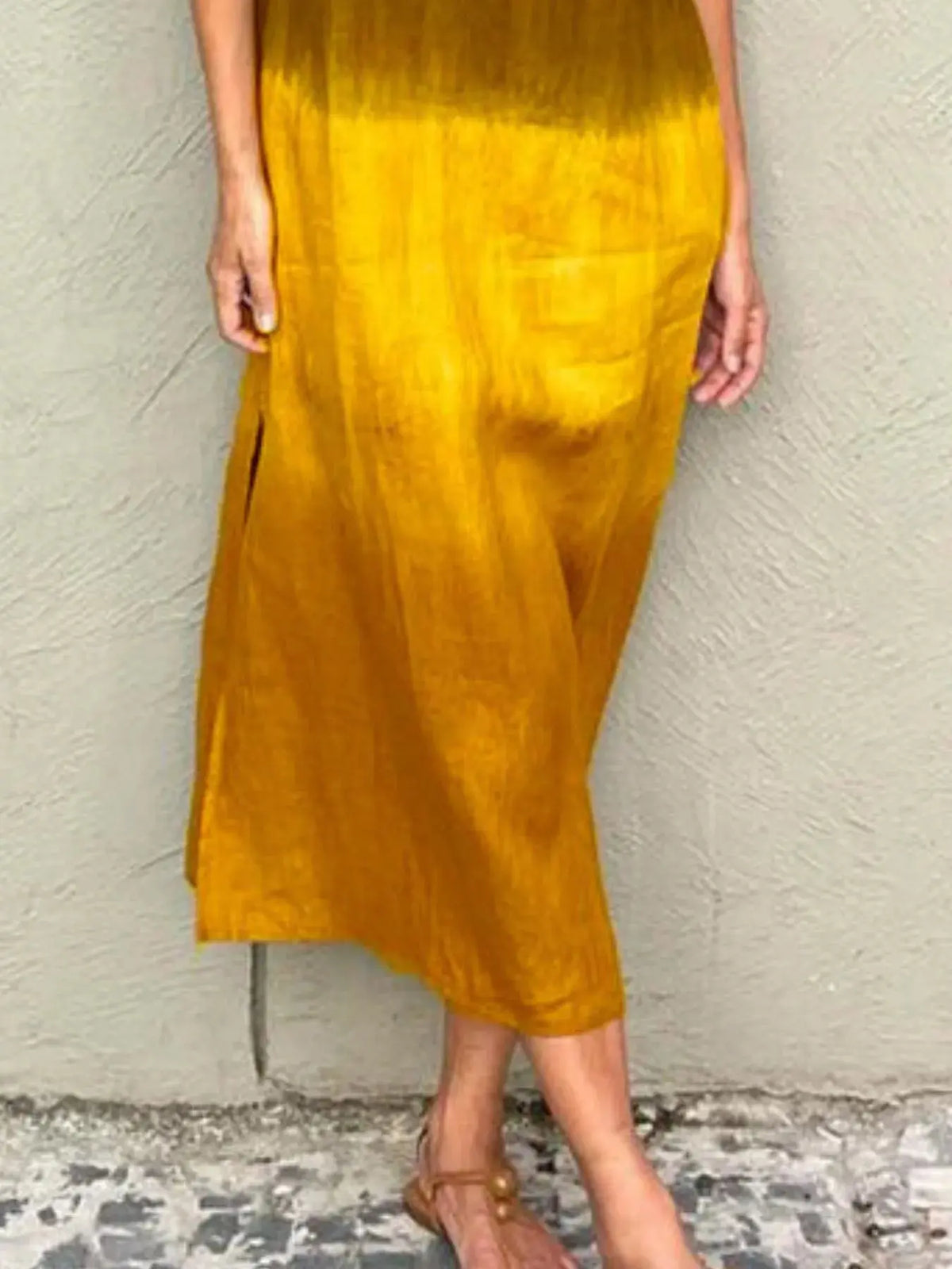 Full Size Sleeveless Gradient Tank Midi Dress Plus Size 18