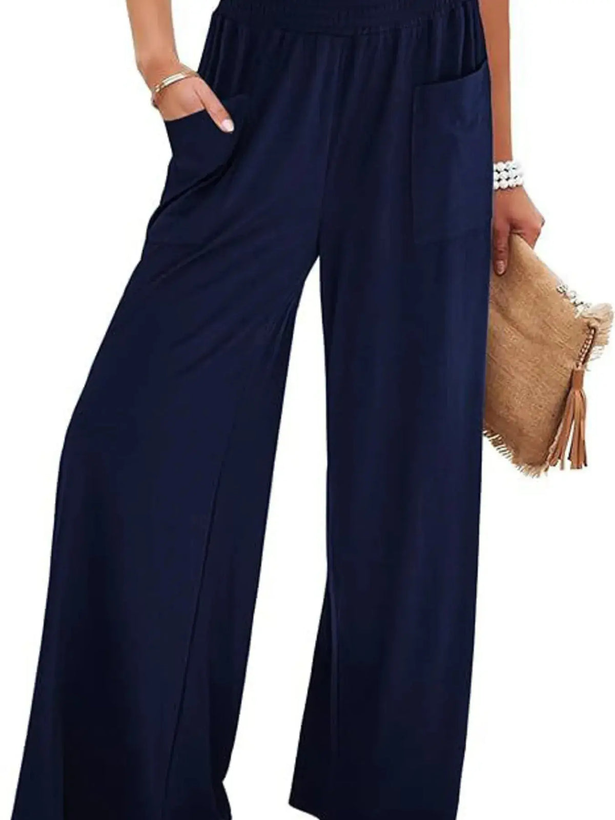 Wide Leg Pants with Pockets 15