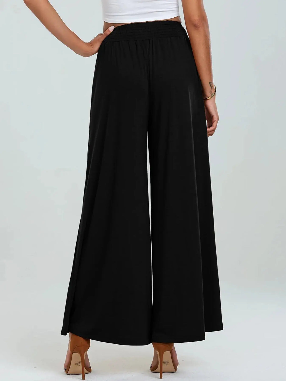 Wide Leg Pants with Pockets 17
