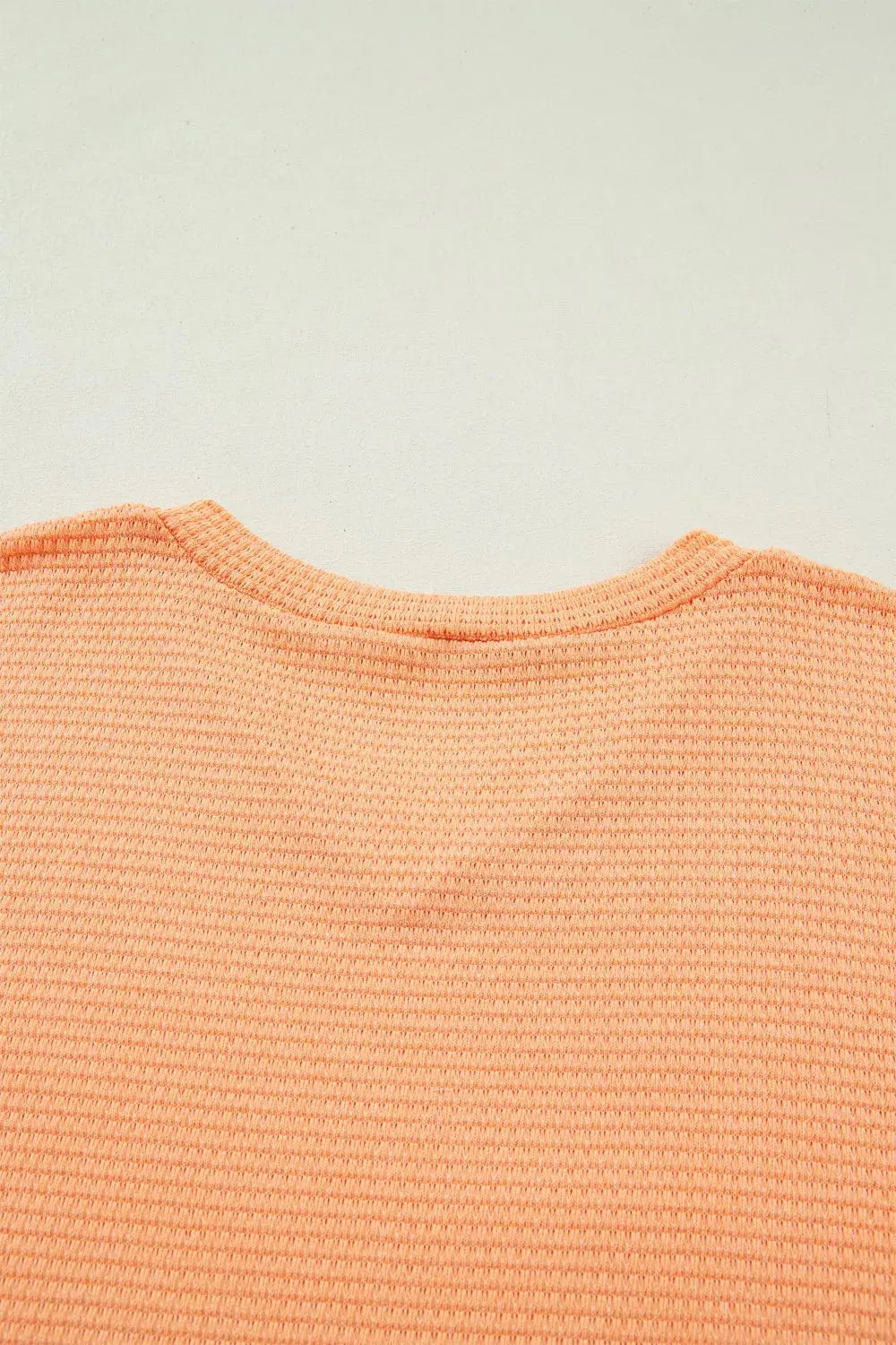 Waffle Knit V-Neck T-Shirt 17