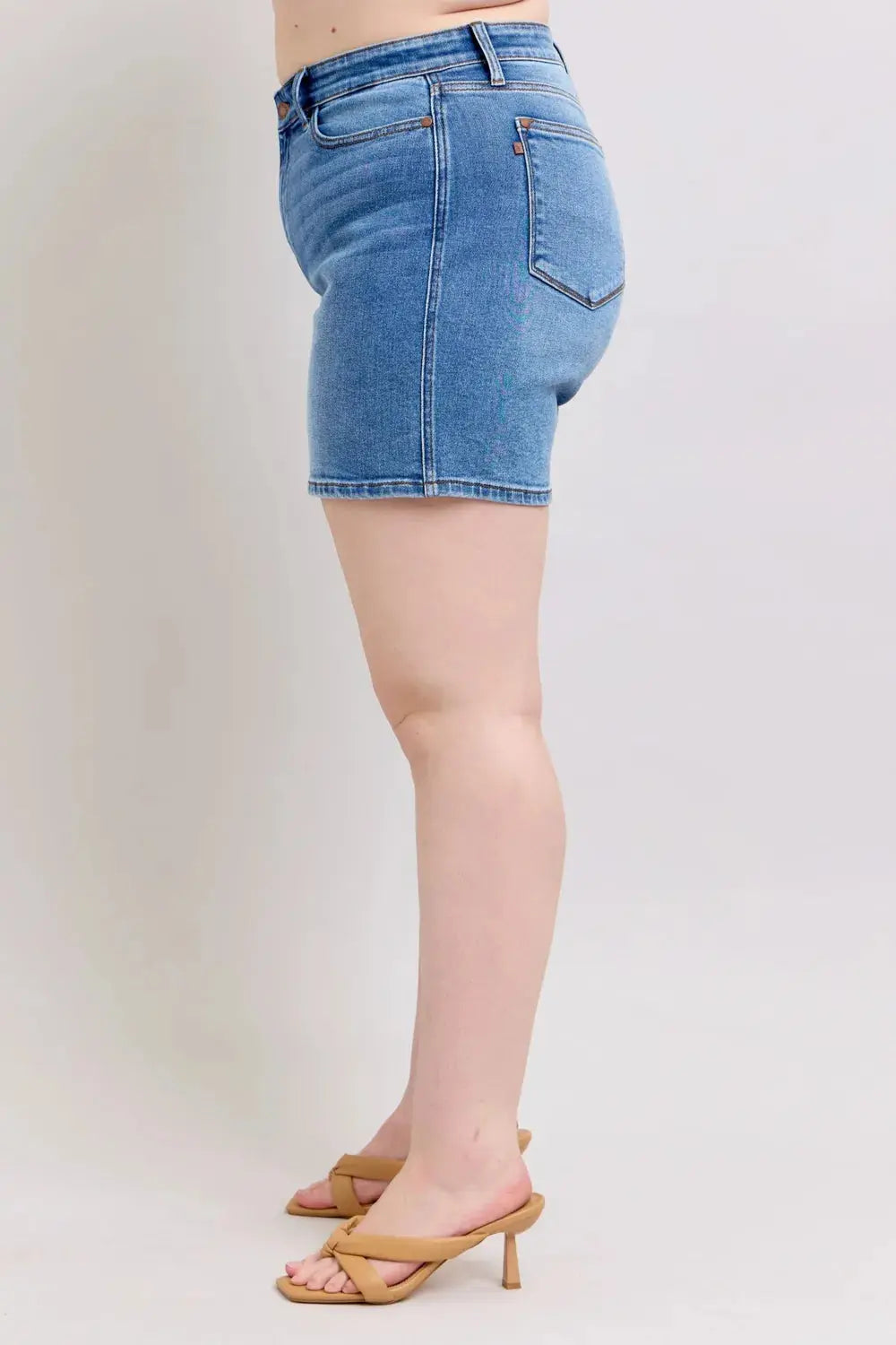 Judy Blue Full Size 2 Button Denim Shorts 1