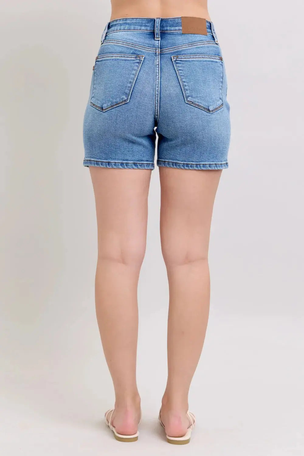 Judy Blue Full Size 2 Button Denim Shorts13