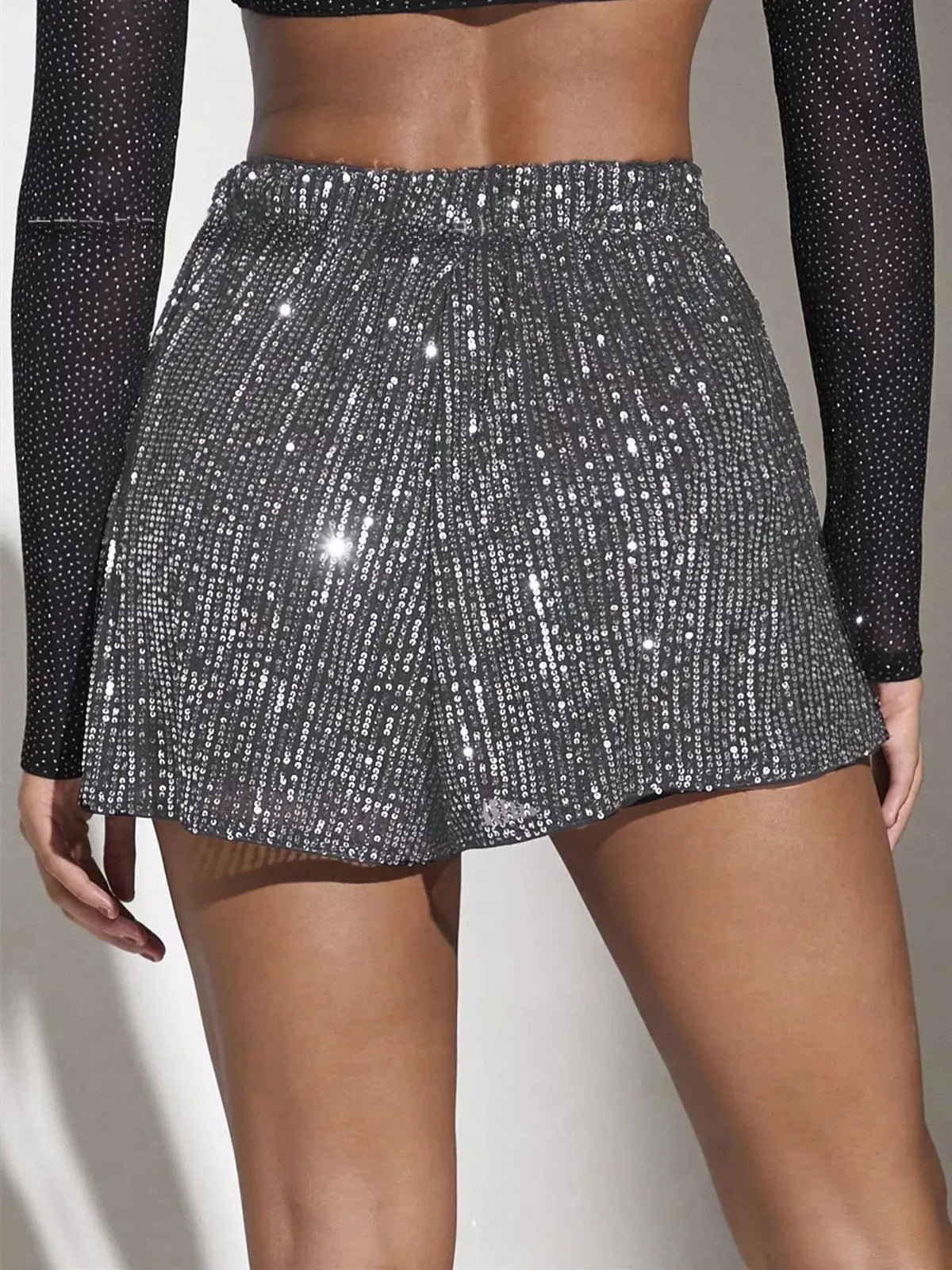 Sequin High Waist Shorts 1