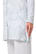 Women's Cabana Long Zip-Up Hoodie | Misty Aqua American Palm
