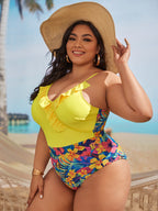 One-piece Sexy Plus Size Swimsuit