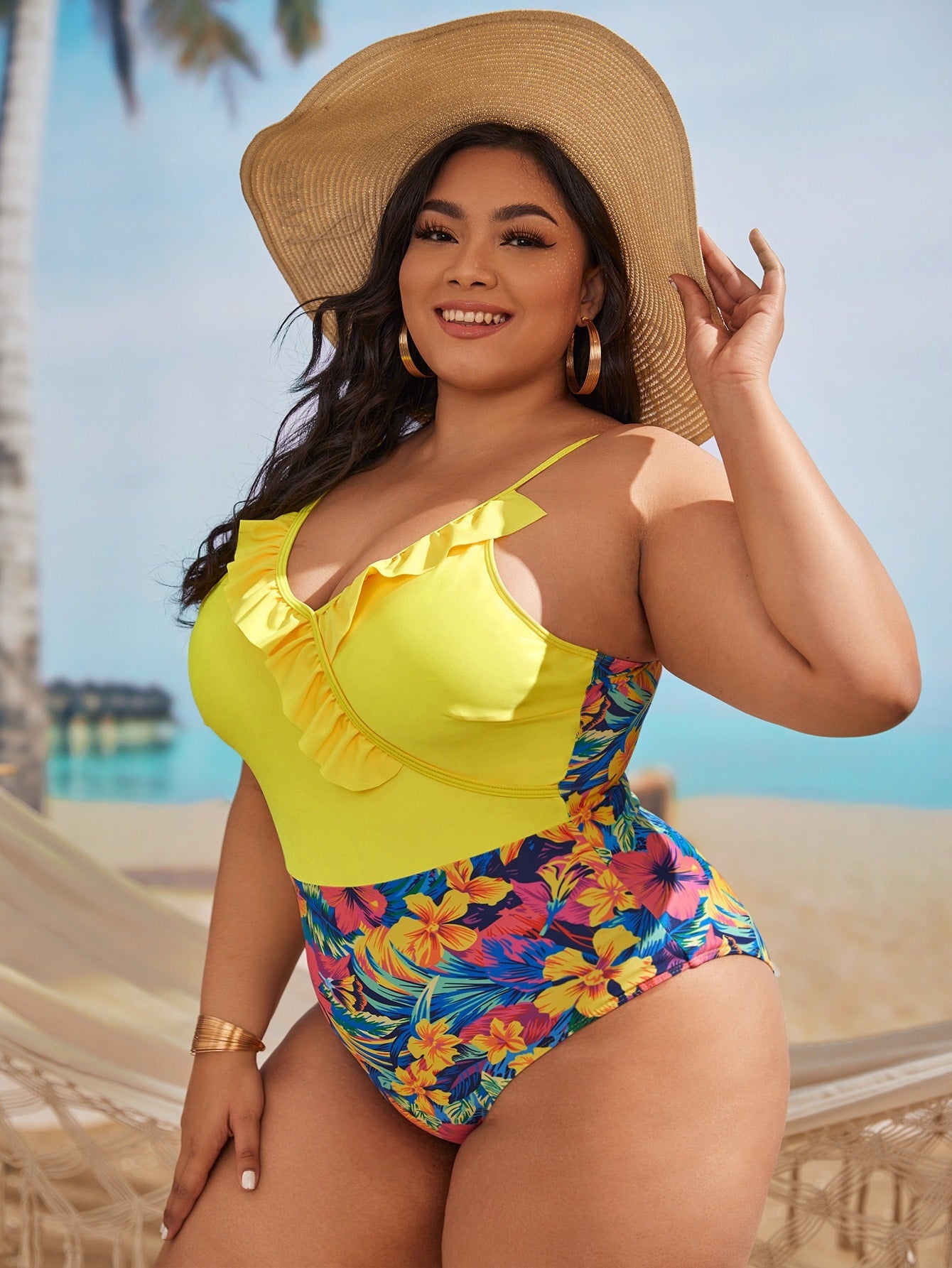 One-piece Sexy Plus Size Swimsuit