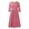 Solid Color Pleated Plus Size Dress