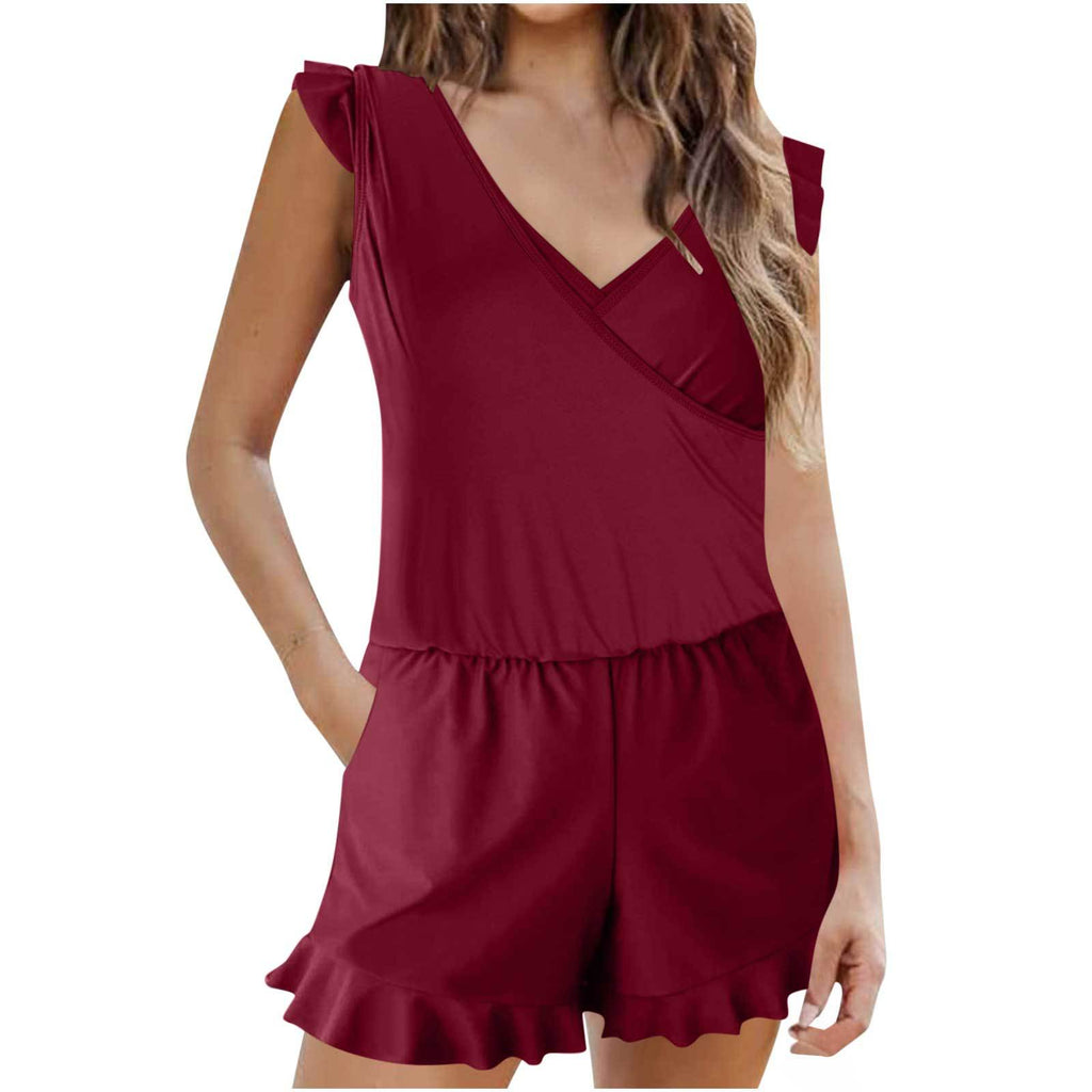 Women One-Piece Swimsuit with Ruffle Design Plus Size Swimwear Export Style