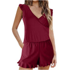 Women One-Piece Swimsuit with Ruffle Design Plus Size Swimwear Export Style