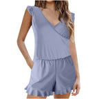 Women One-Piece Swimsuit with Ruffle Design Plus Size Swimwear Export Style