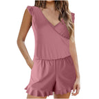 Women One-Piece Swimsuit with Ruffle Design Plus Size Swimwear Export Style