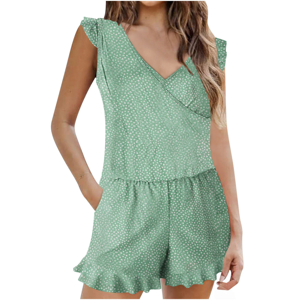 Women One-Piece Swimsuit with Ruffle Design Plus Size Swimwear Export Style