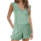 Women One-Piece Swimsuit with Ruffle Design Plus Size Swimwear Export Style