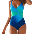 plus-size tummy-hiding slimming one-piece swimsuit for women