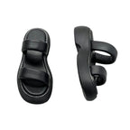 Thick-soled sandals, platform sandals, comfortable outer wear, genuine leather strappy sandals for women