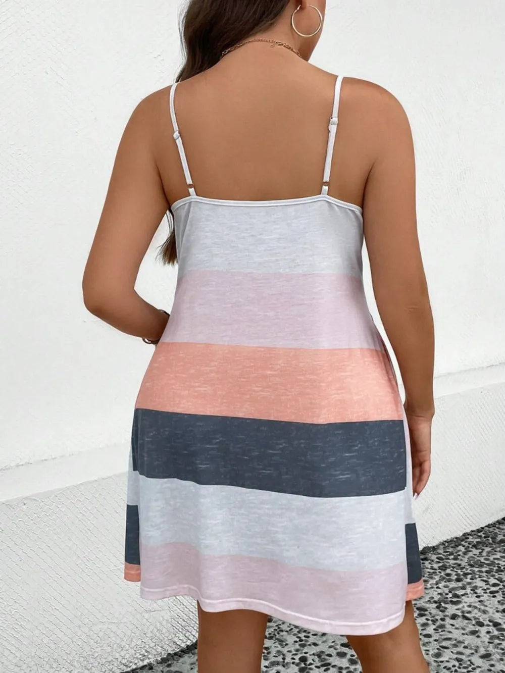 Printed camisole plus size women's dress
