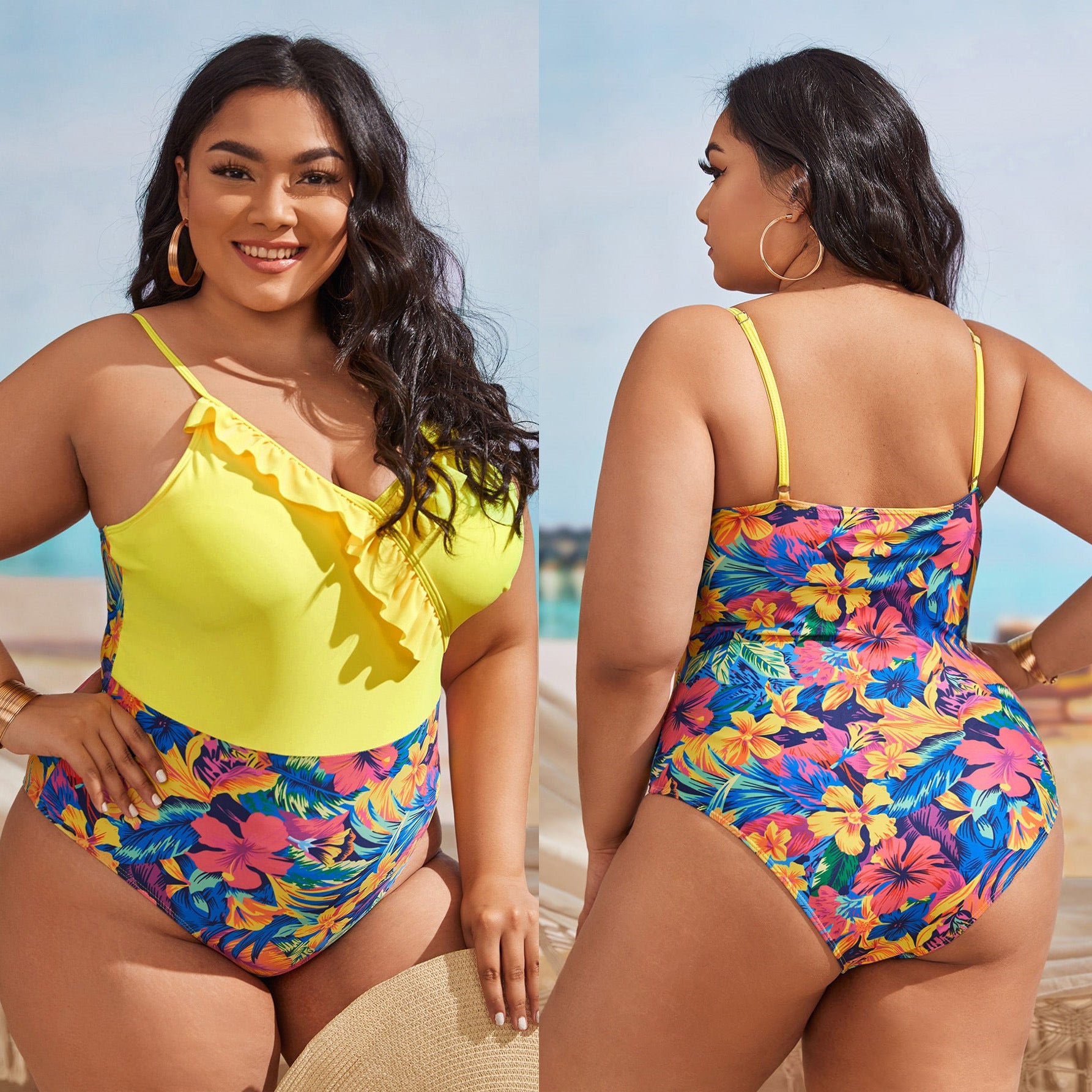 One-piece Sexy Plus Size Swimsuit