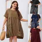 Customized Style Plus Size Loose Women's Dress