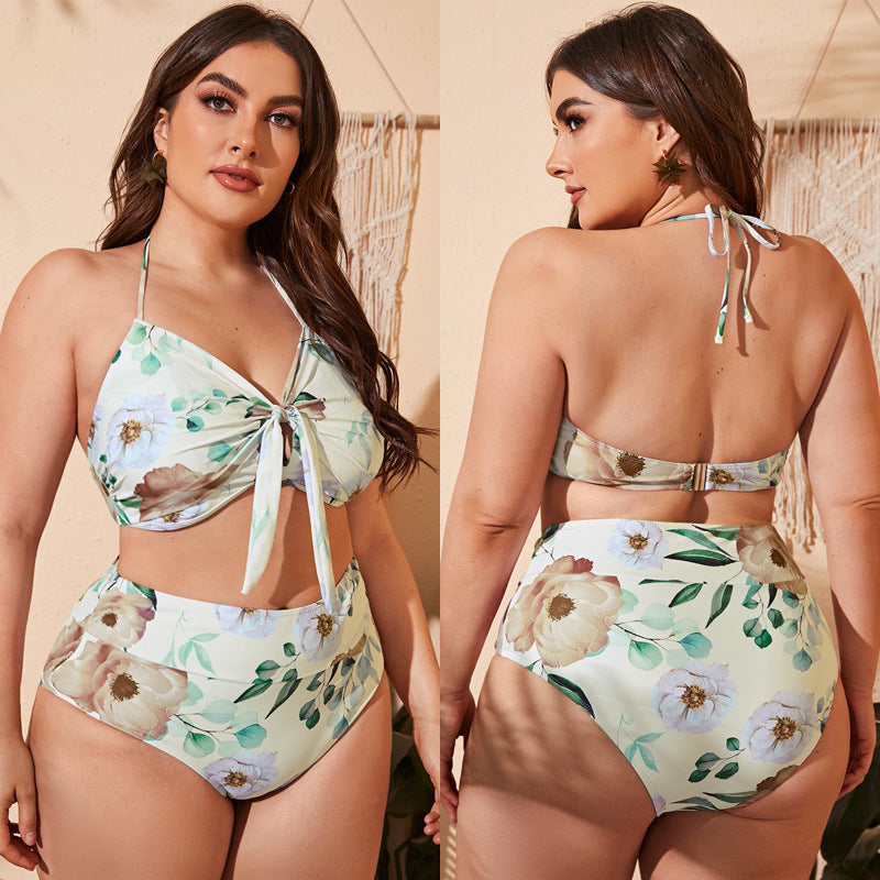 Split Swimwear Plus Size High Elasticity with Back