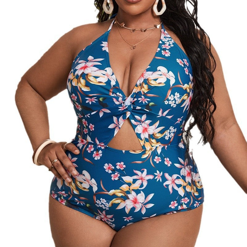 Print Bikini Swimwear for Women Plus Size Strapless Beach