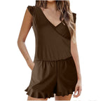 Women One-Piece Swimsuit with Ruffle Design Plus Size Swimwear Export Style