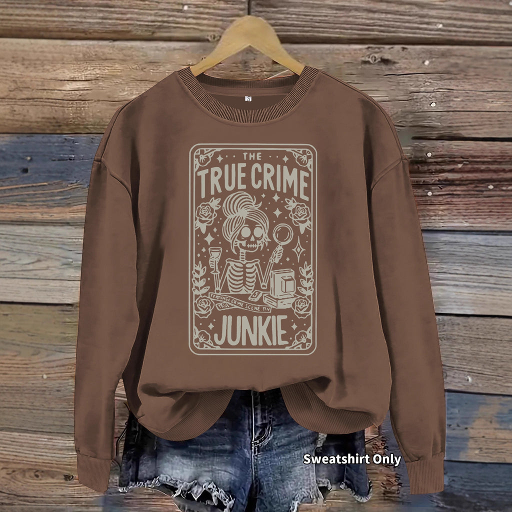 Skull skull book flower pattern printed long sleeved shirt