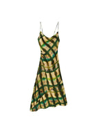 Women Printed Midi Dress Fashion Spaghetti Straps Female Party Evening Dresses Sling Dress Elegant Slim Dresses