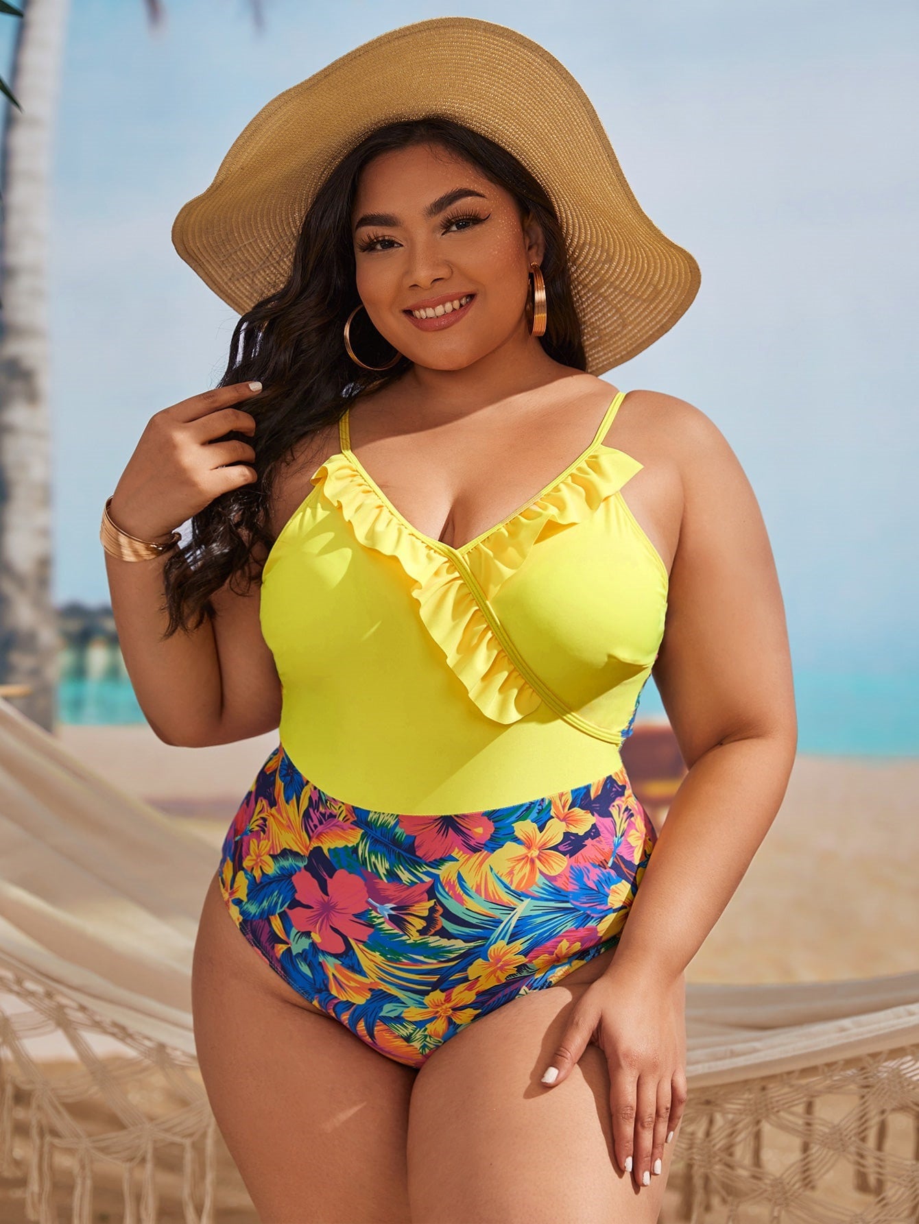One-piece Sexy Plus Size Swimsuit