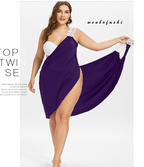 Plus Size Women Beach Shawl Lace Stitching Sexy Sling Dress