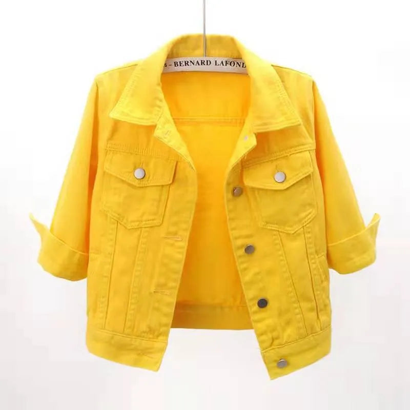 Cropped  Denim Jacket Plus Size
