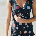 Women One-Piece Swimsuit with Ruffle Design Plus Size Swimwear Export Style