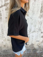 Button Down Short Sleeve Shirt Plus Size