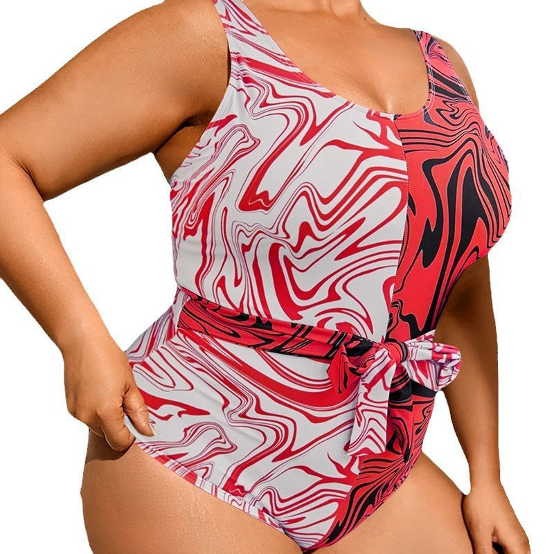 Plus Size One-Piece Swimsuit for Women with Tummy Control