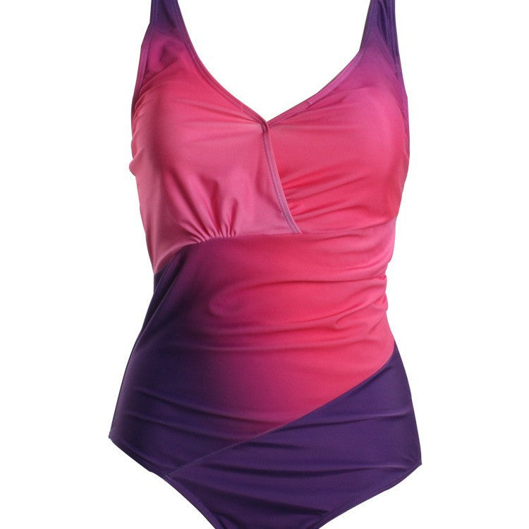 plus-size tummy-hiding slimming one-piece swimsuit for women