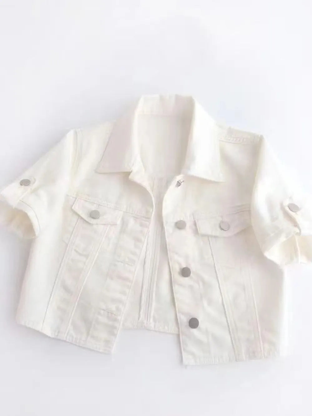 Cropped  Denim Jacket Plus Size