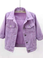 Cropped  Denim Jacket Plus Size
