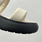 Thick-soled sandals, platform sandals, comfortable outer wear, genuine leather strappy sandals for women