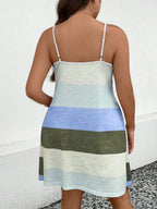Printed camisole plus size women's dress
