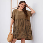 Customized Style Plus Size Loose Women's Dress