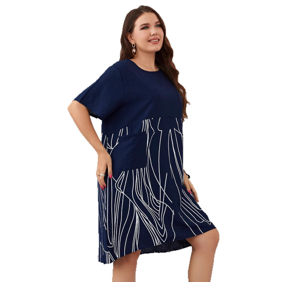 Customized Style Plus Size Loose Women's Dress
