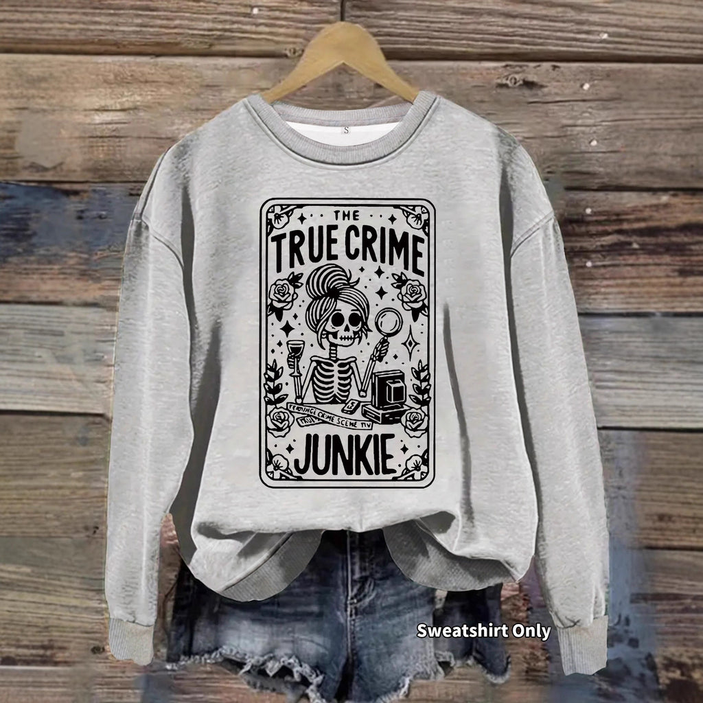 Skull skull book flower pattern printed long sleeved shirt
